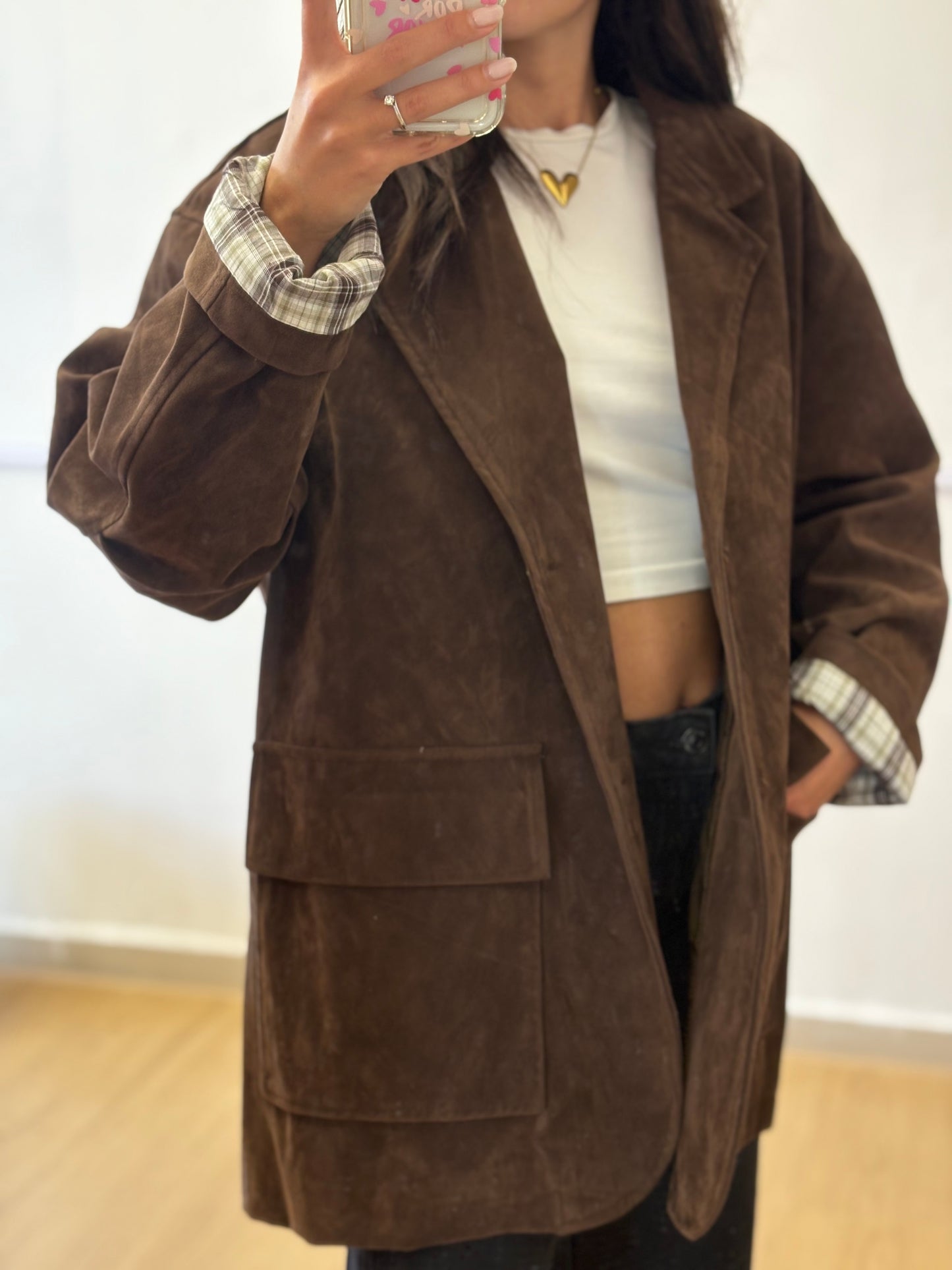 BLAZER CAMOSCIO MARRONE