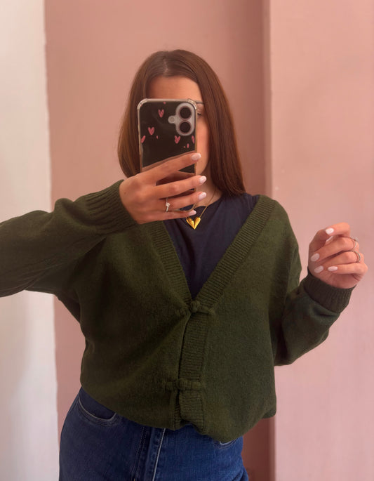 CARDIGAN ICHI VERDE BOSCO