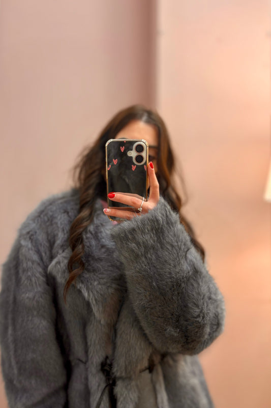 CAPPOTTO PELLICCIA GRIGIO