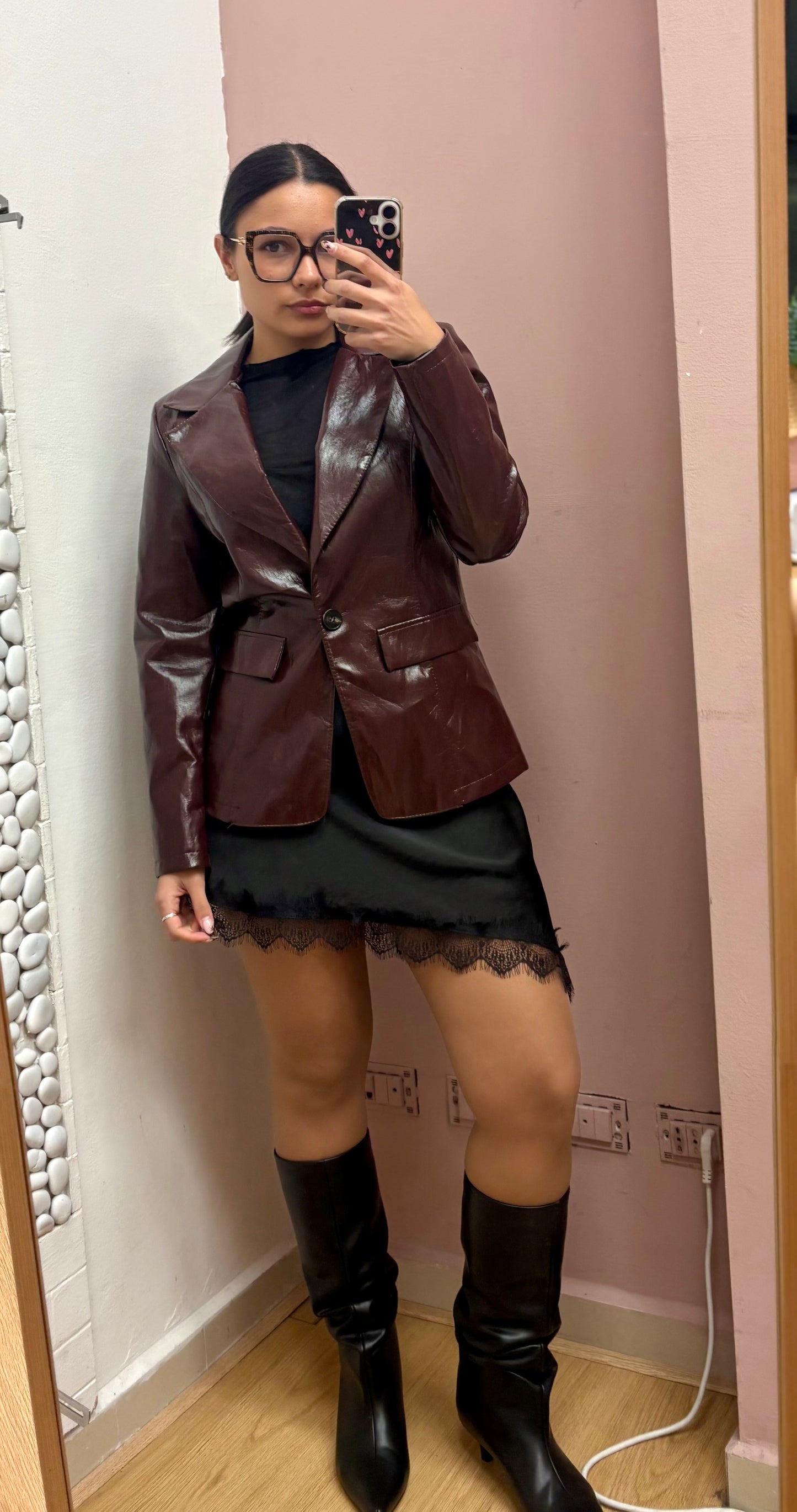 BLAZER ECOPELLE BURGUNDY