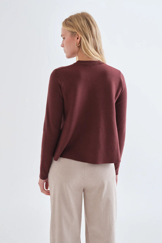 MAGLIA TRAPEZIO MARRONE
