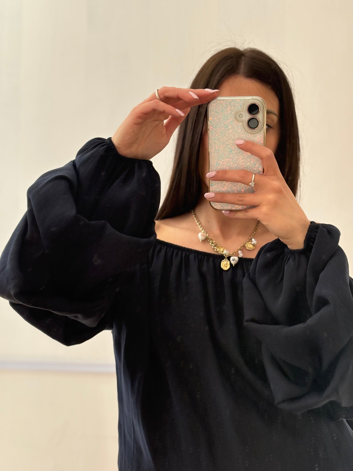 TOP BLU SCOLLO A BARCA