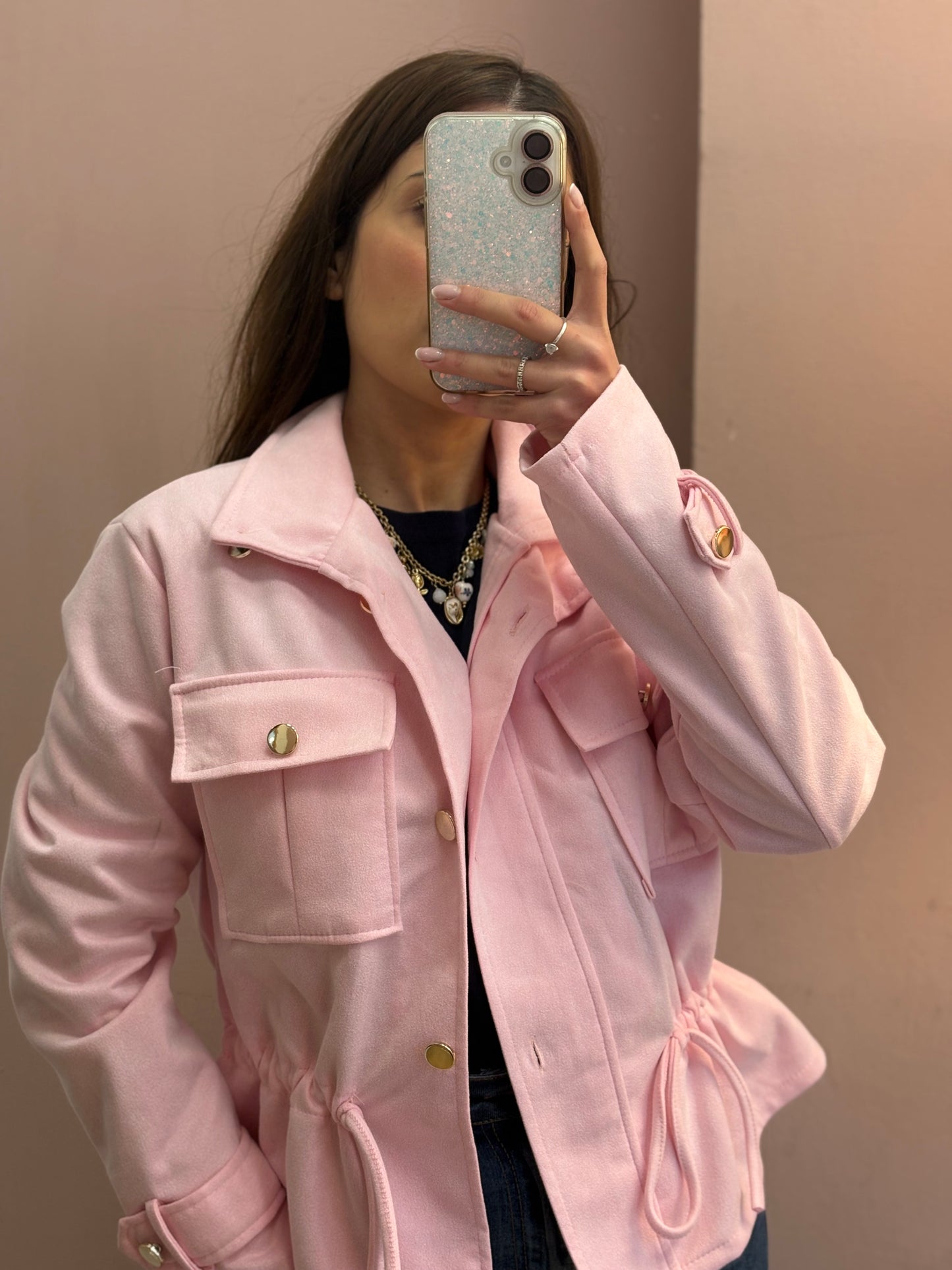 GIUBBINO CAMOSCIO ROSA