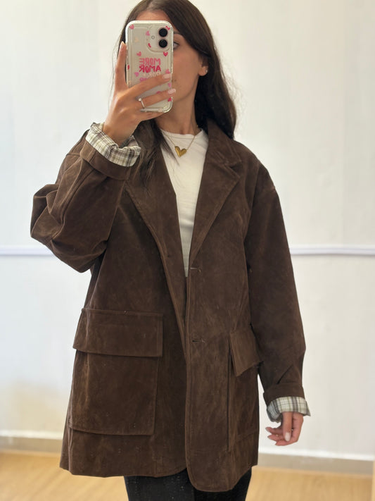 BLAZER CAMOSCIO MARRONE
