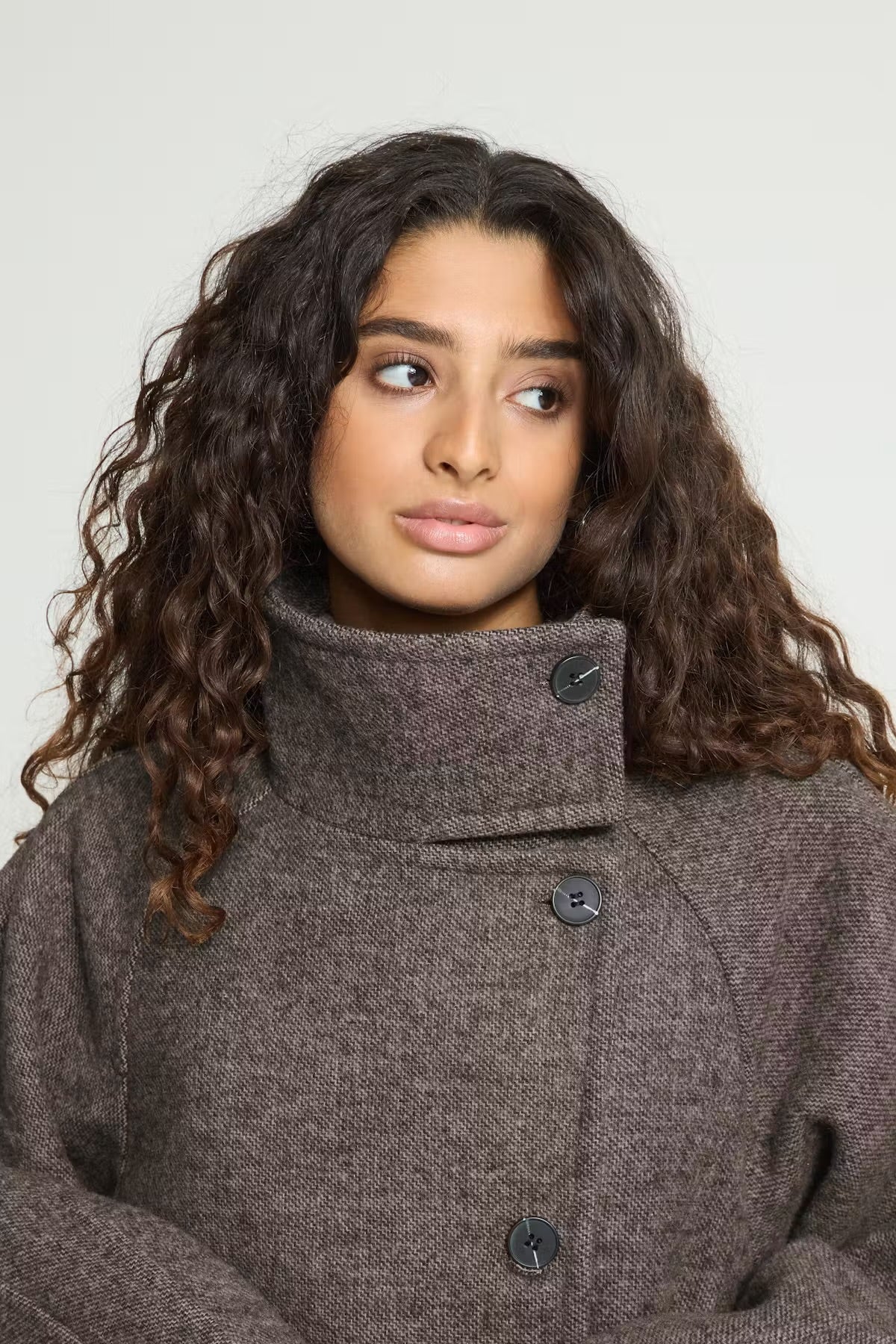 CAPPOTTO MELANGE CIOCCOLATO