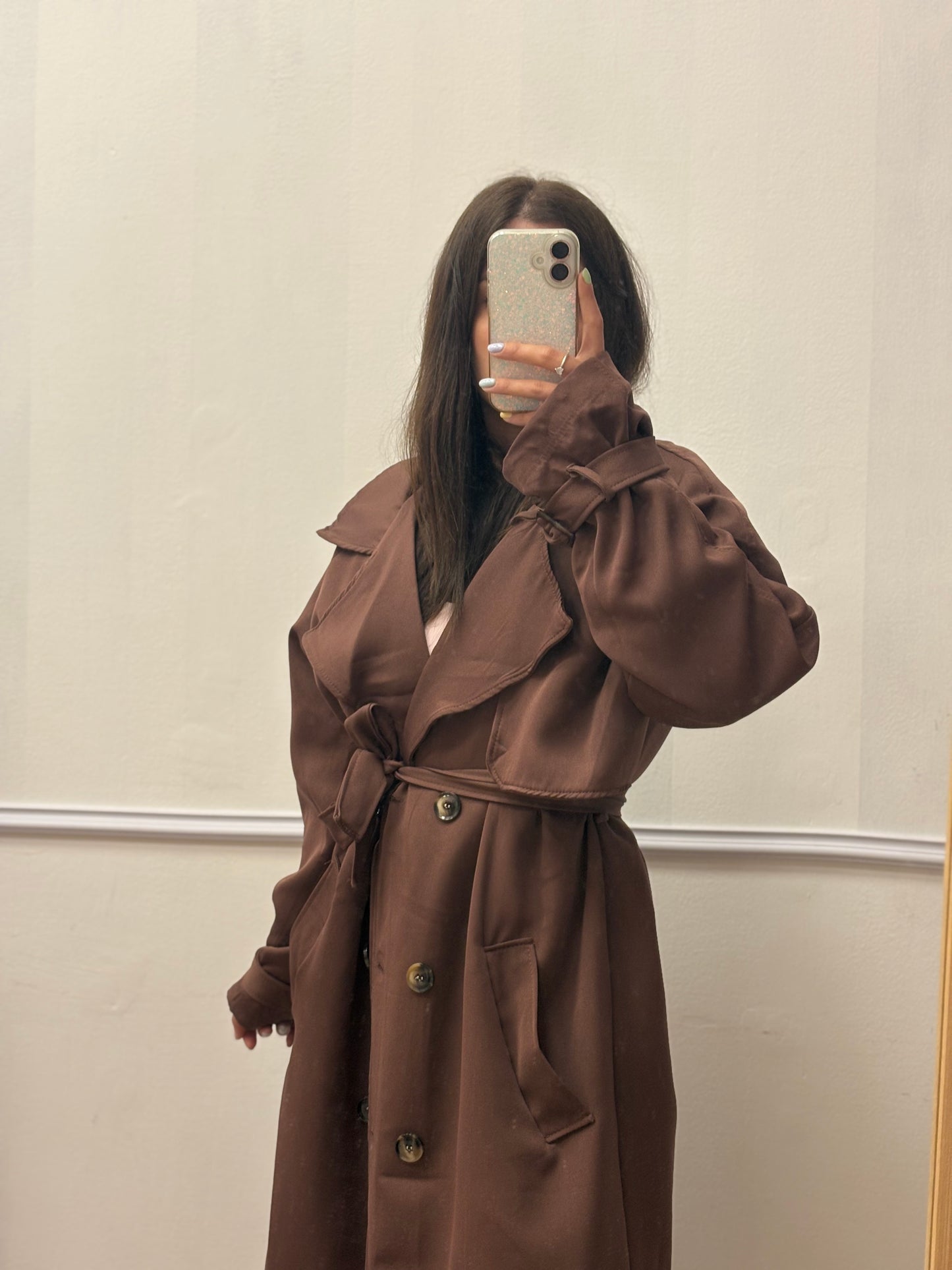 TRENCH LUNGO CIOCCOLATO