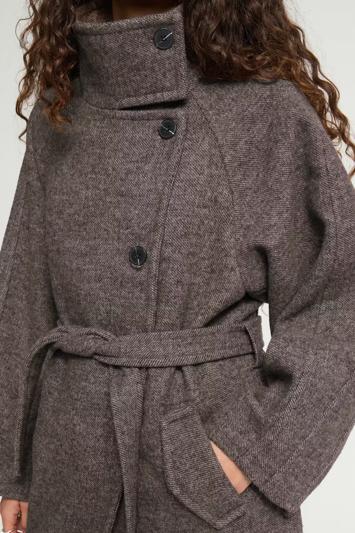 CAPPOTTO MELANGE CIOCCOLATO