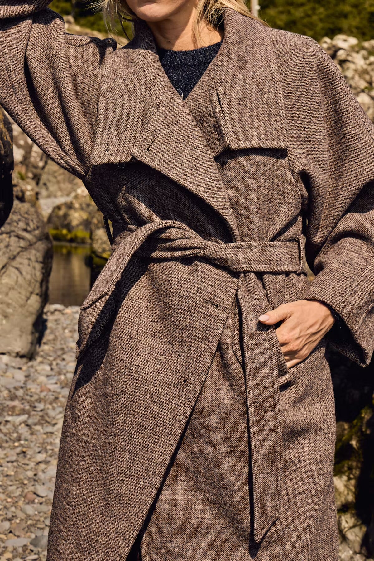 CAPPOTTO MELANGE CIOCCOLATO