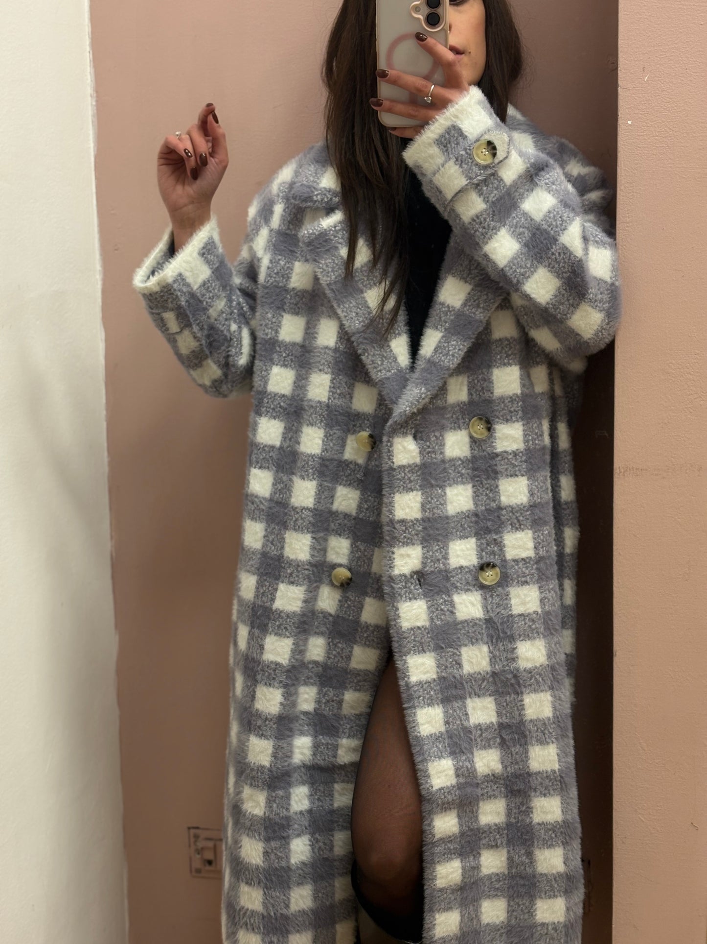 CAPPOTTO SCACCHI LILLA