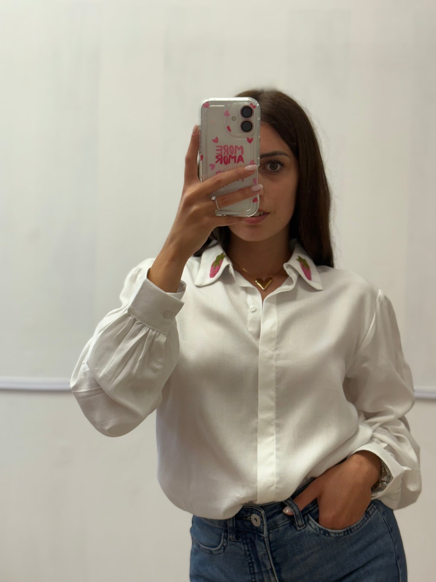 CAMICIA COLLETTO FRAGOLA