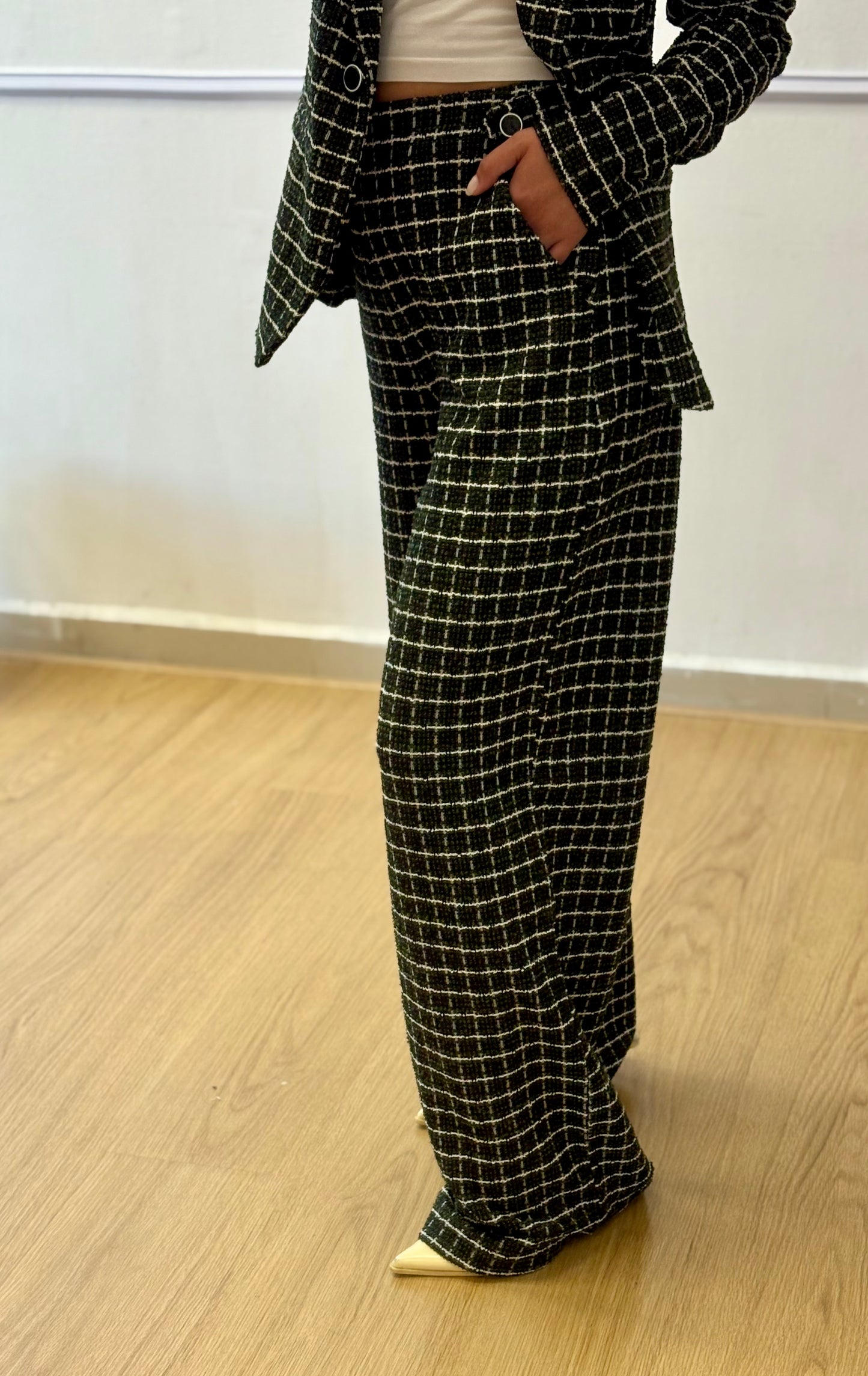 PANTALONE JACQUARD VERDE