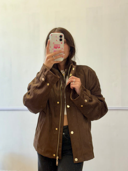 GIUBBINO CAMOSCIO MARRONE