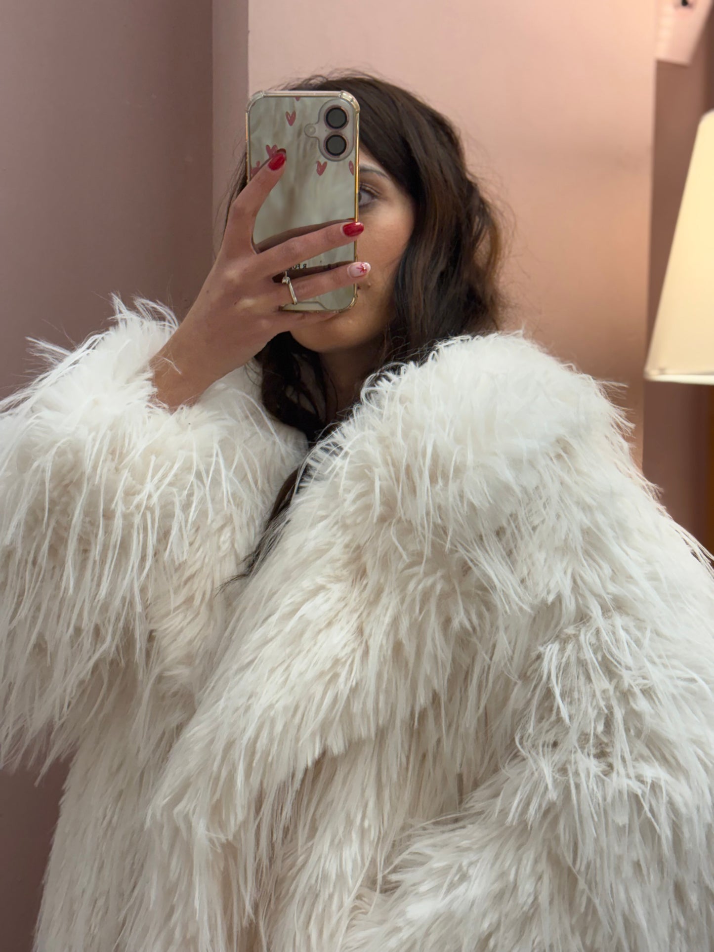 CAPPOTTO PELLICCIA BIANCA