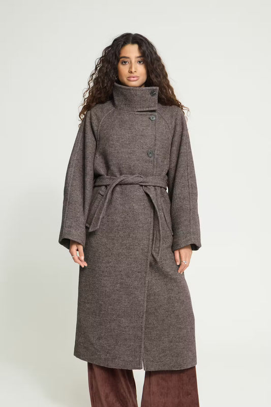 CAPPOTTO MELANGE CIOCCOLATO
