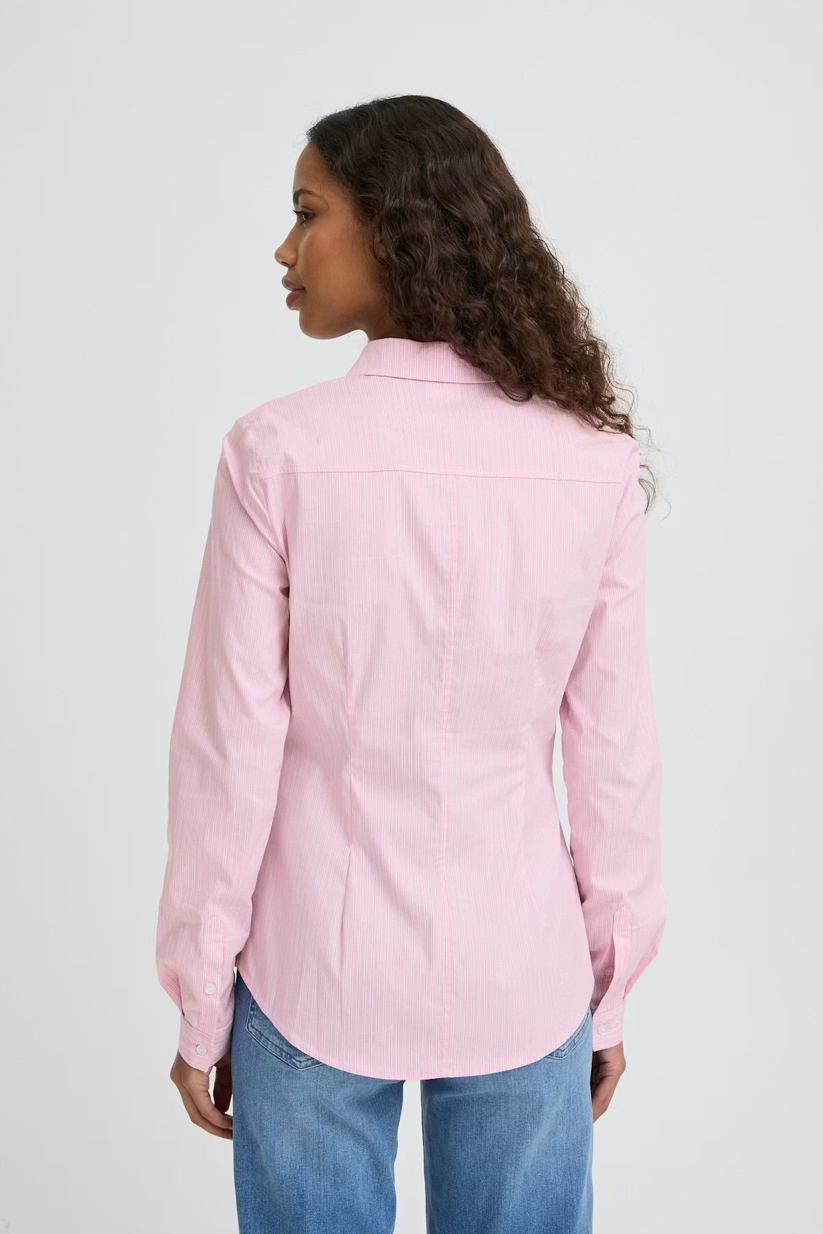 CAMICIA RIGHE ROSA ICHI