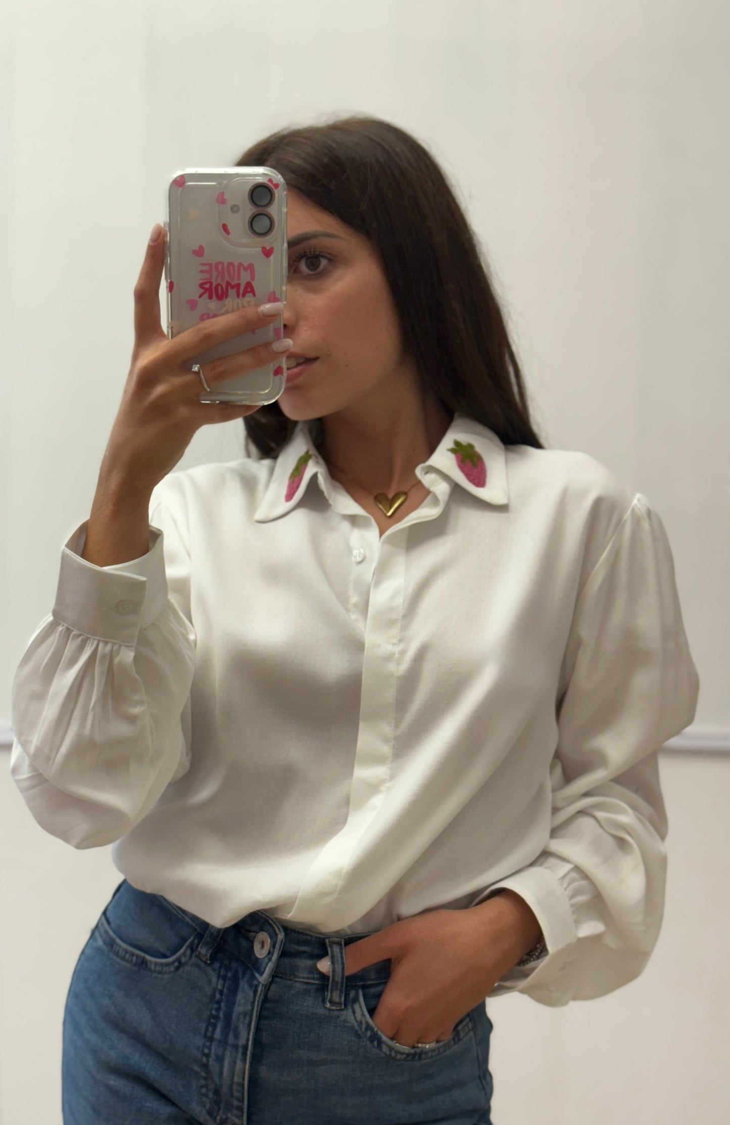 CAMICIA COLLETTO FRAGOLA