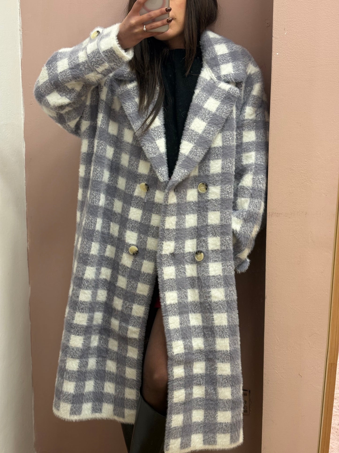 CAPPOTTO SCACCHI LILLA