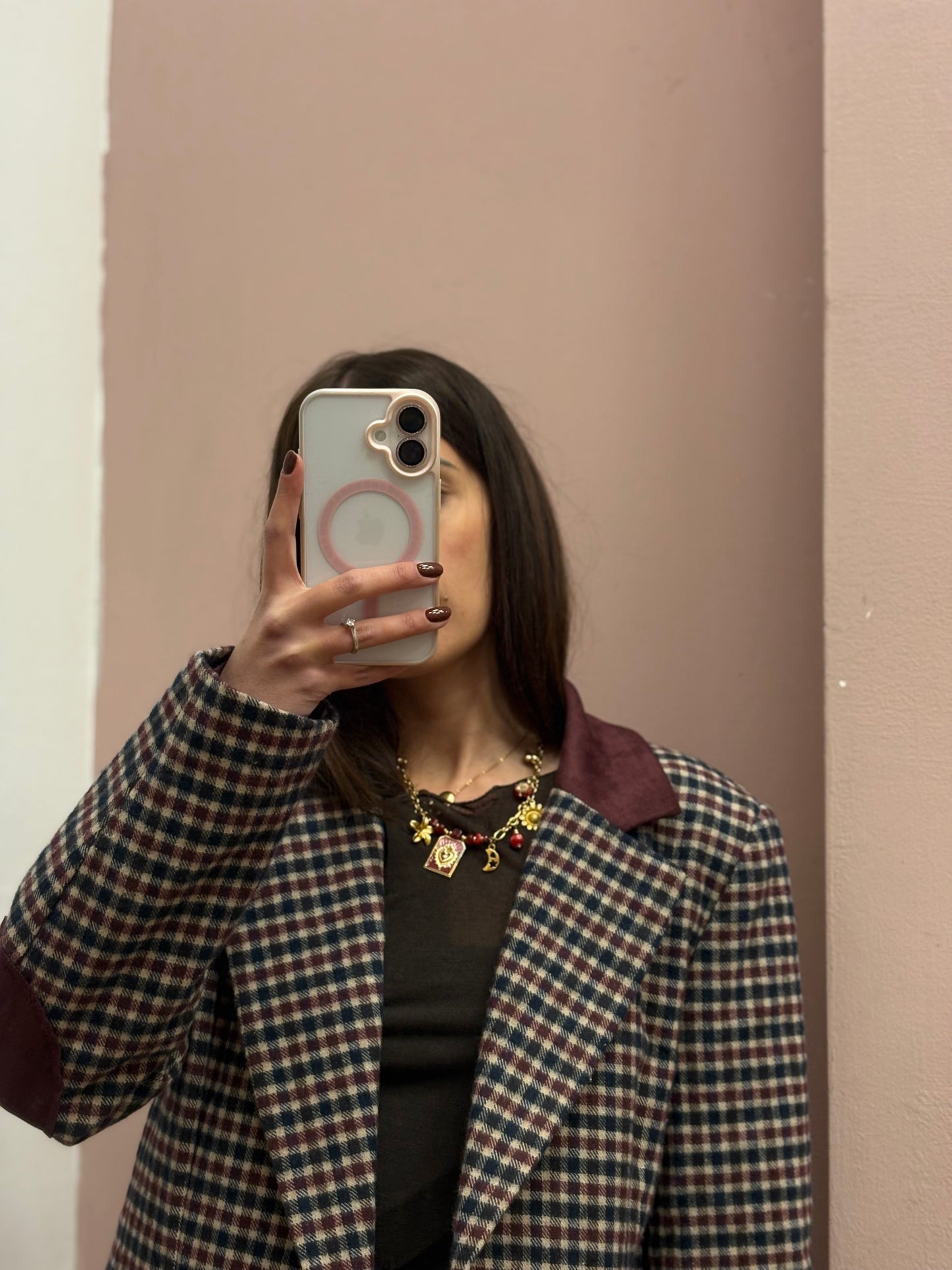 BLAZER SCACCO BURGUNDY