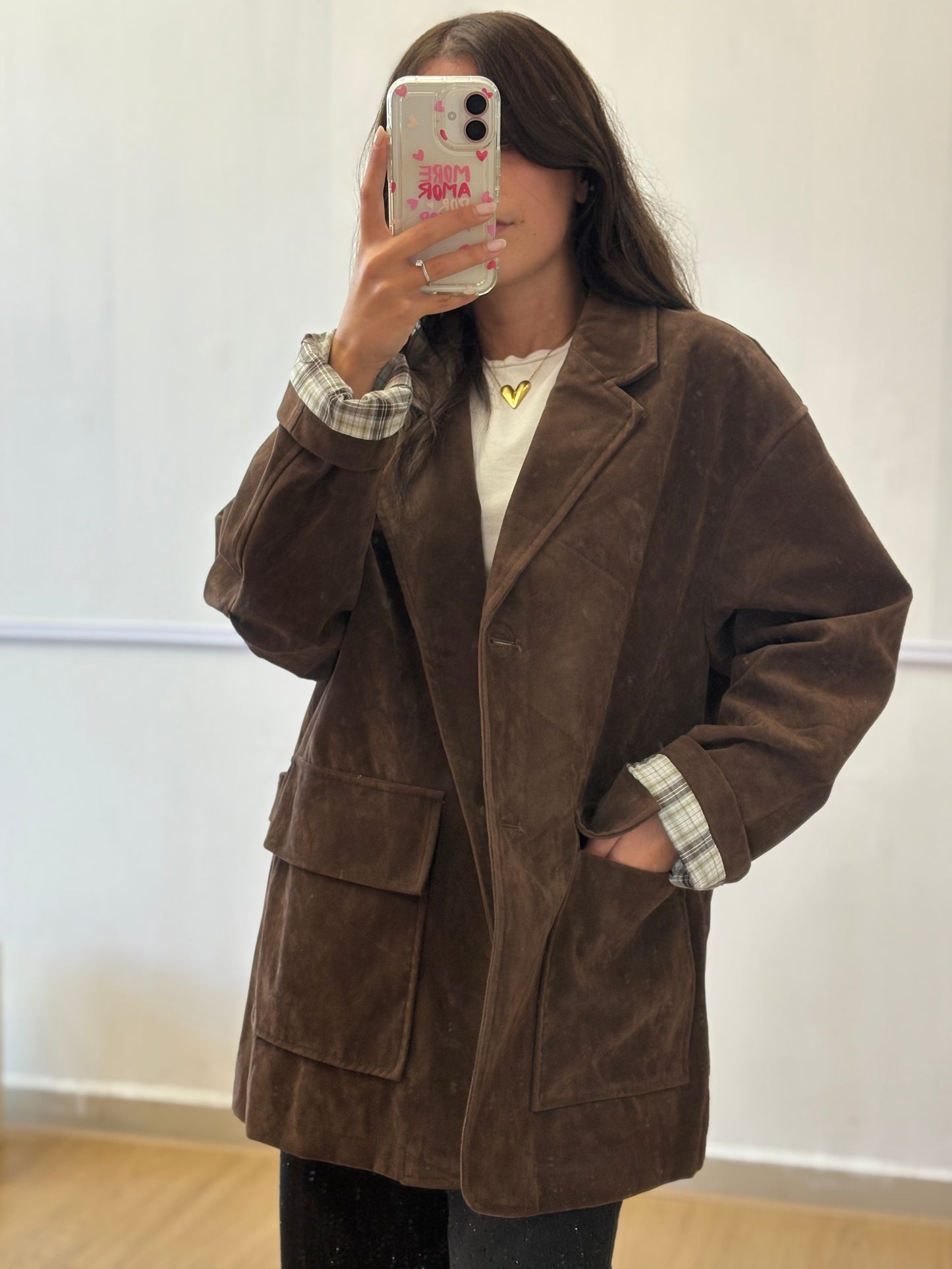 BLAZER CAMOSCIO MARRONE