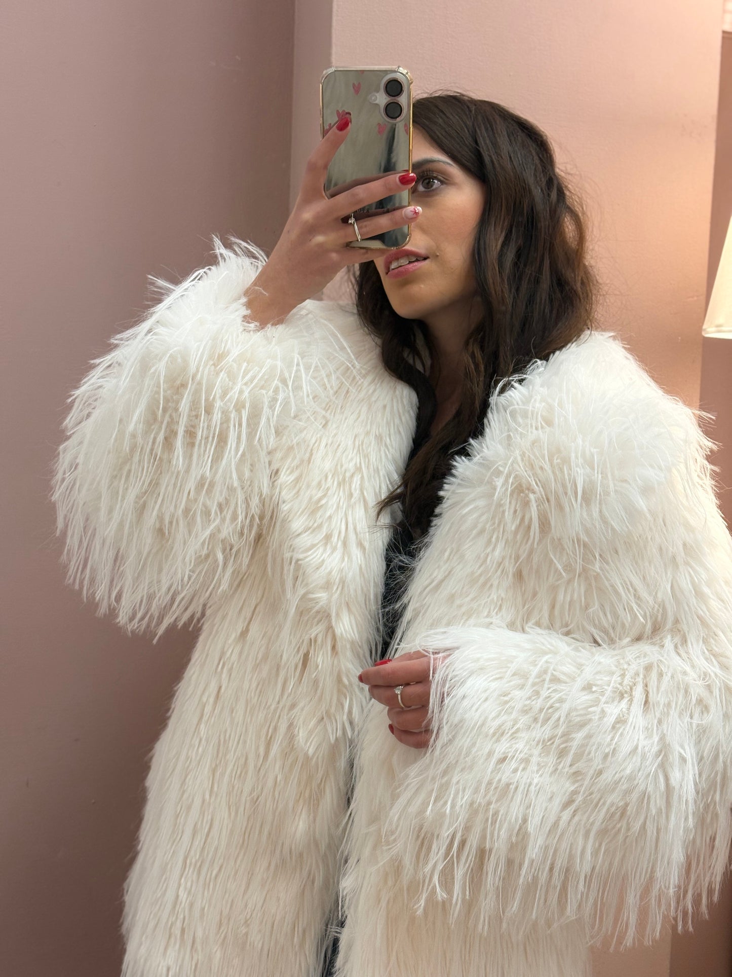 CAPPOTTO PELLICCIA BIANCA