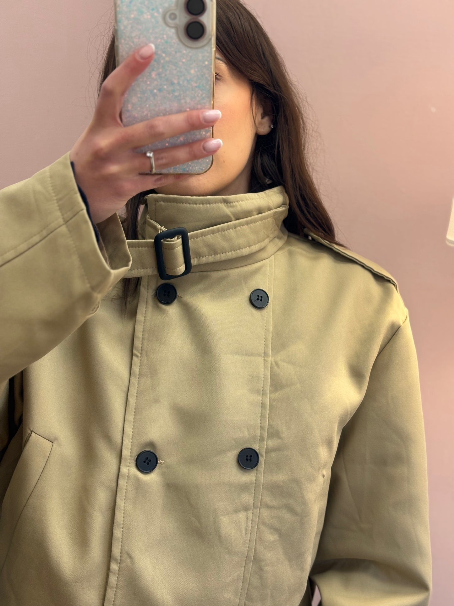 IMPERMEABILE BEIGE DOPPIOPETTO