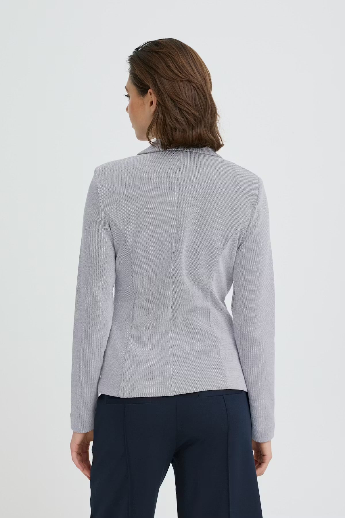 BLAZER PIQUÈ ICHI AZZURRO