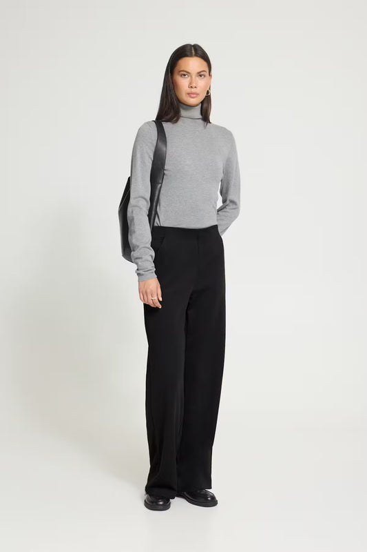 PANTALONE LARGO NERO ICHI