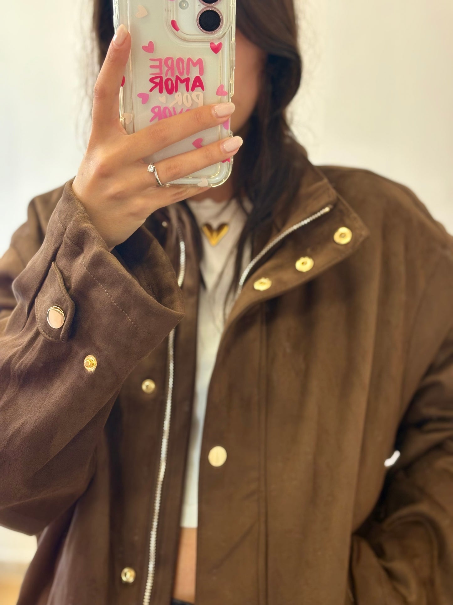 GIUBBINO CAMOSCIO MARRONE