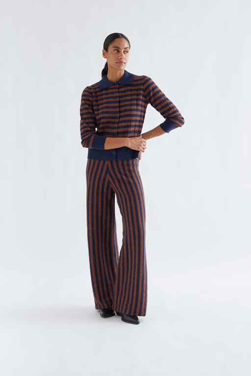 PANTALONE A RIGHE BLU E MARRONE COMPANIA FANTASTICA