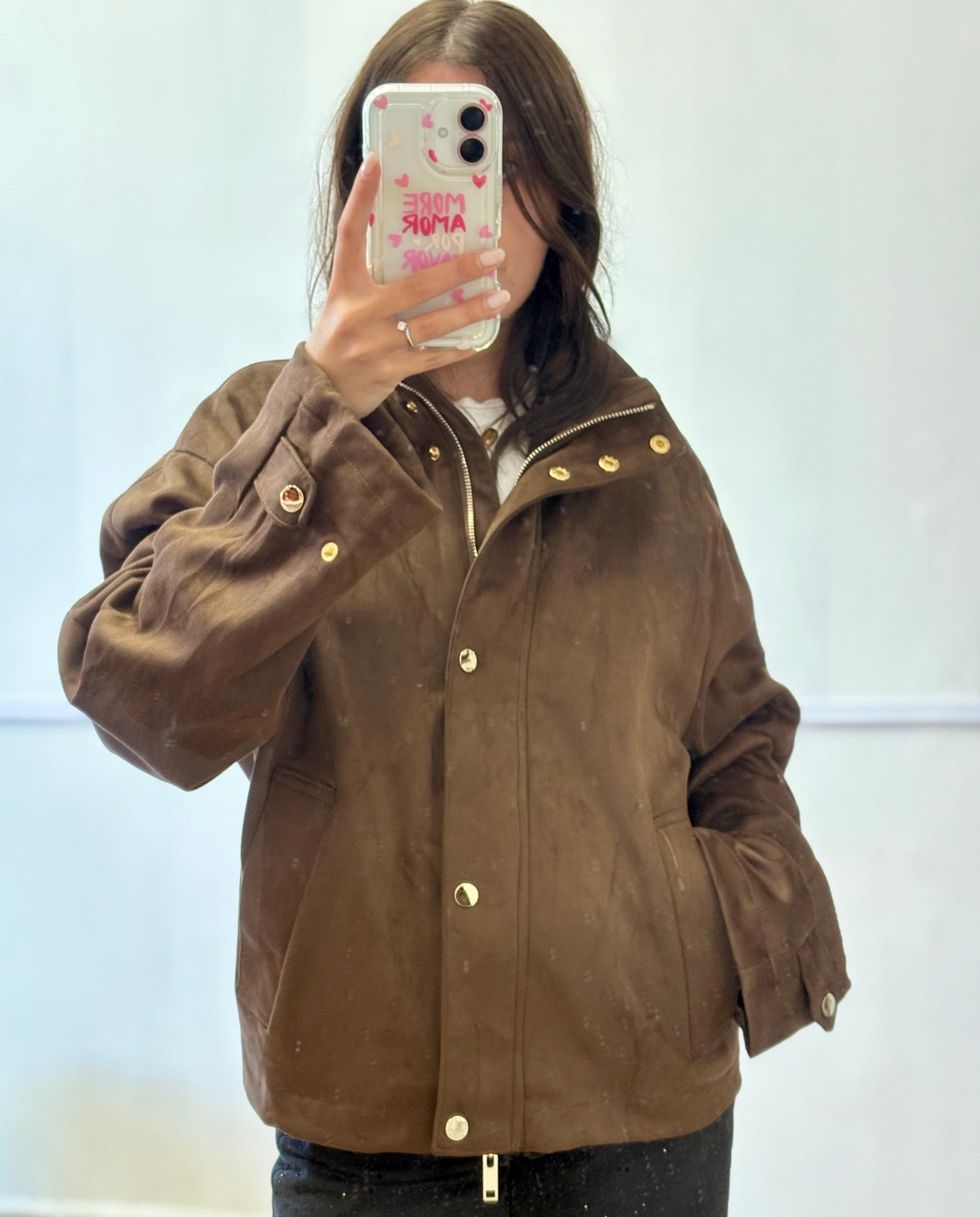 GIUBBINO CAMOSCIO MARRONE