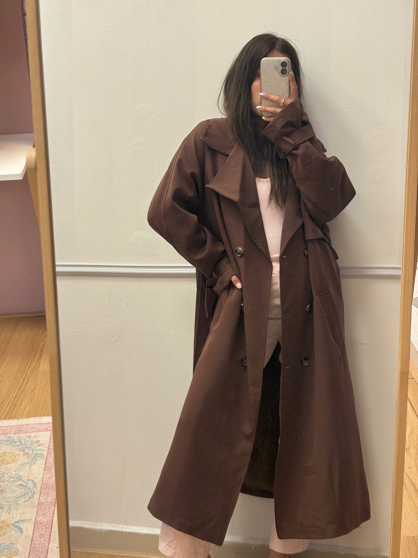 TRENCH LUNGO CIOCCOLATO