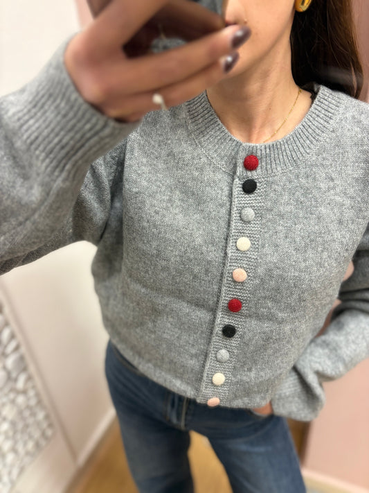 CARDIGAN MARY GRIGIO