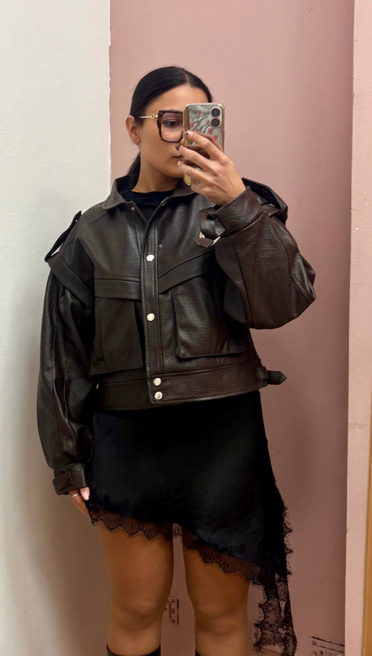 GIUBBINO ECOPELLE CIOCCOLATO