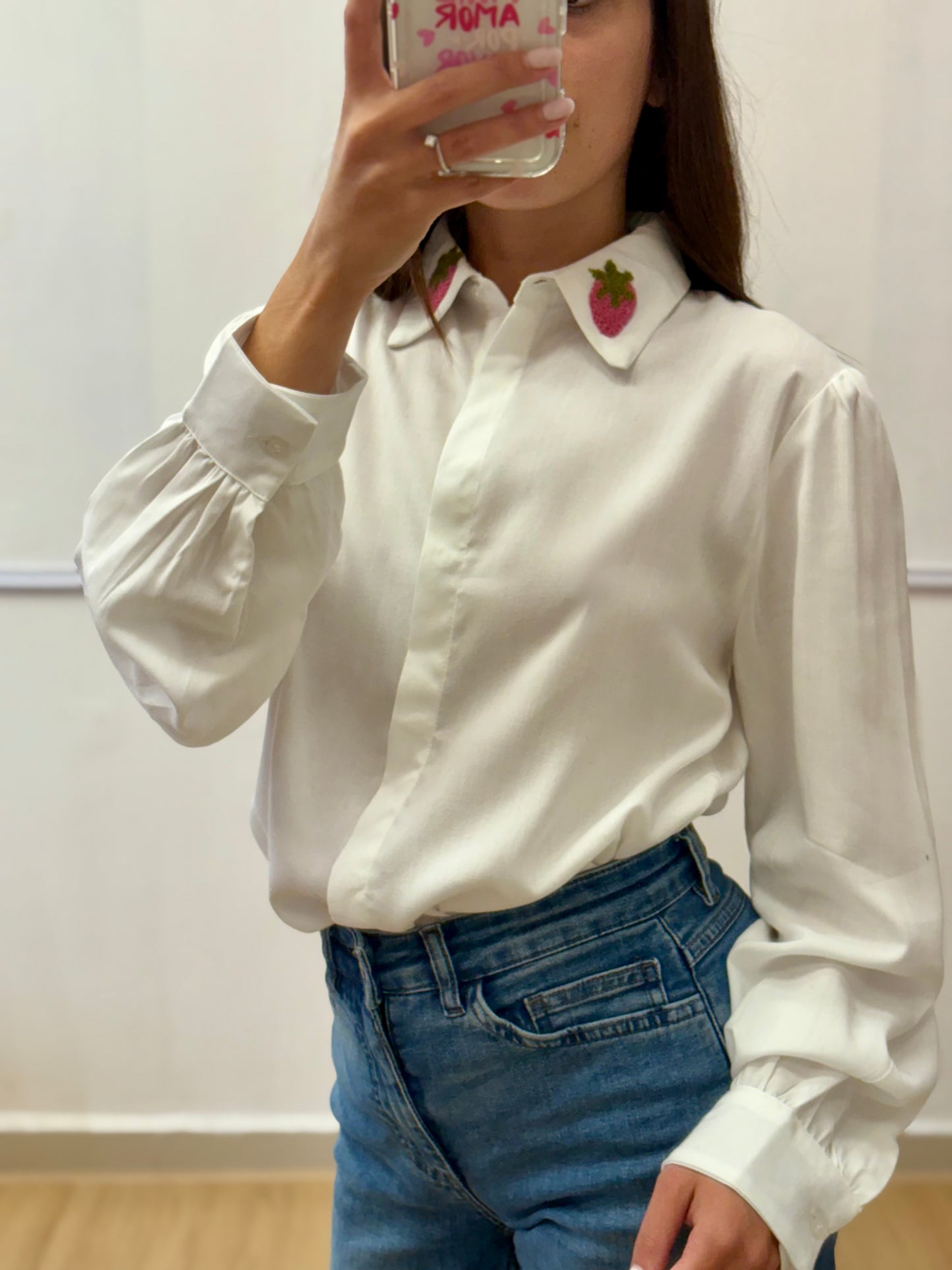 CAMICIA COLLETTO FRAGOLA