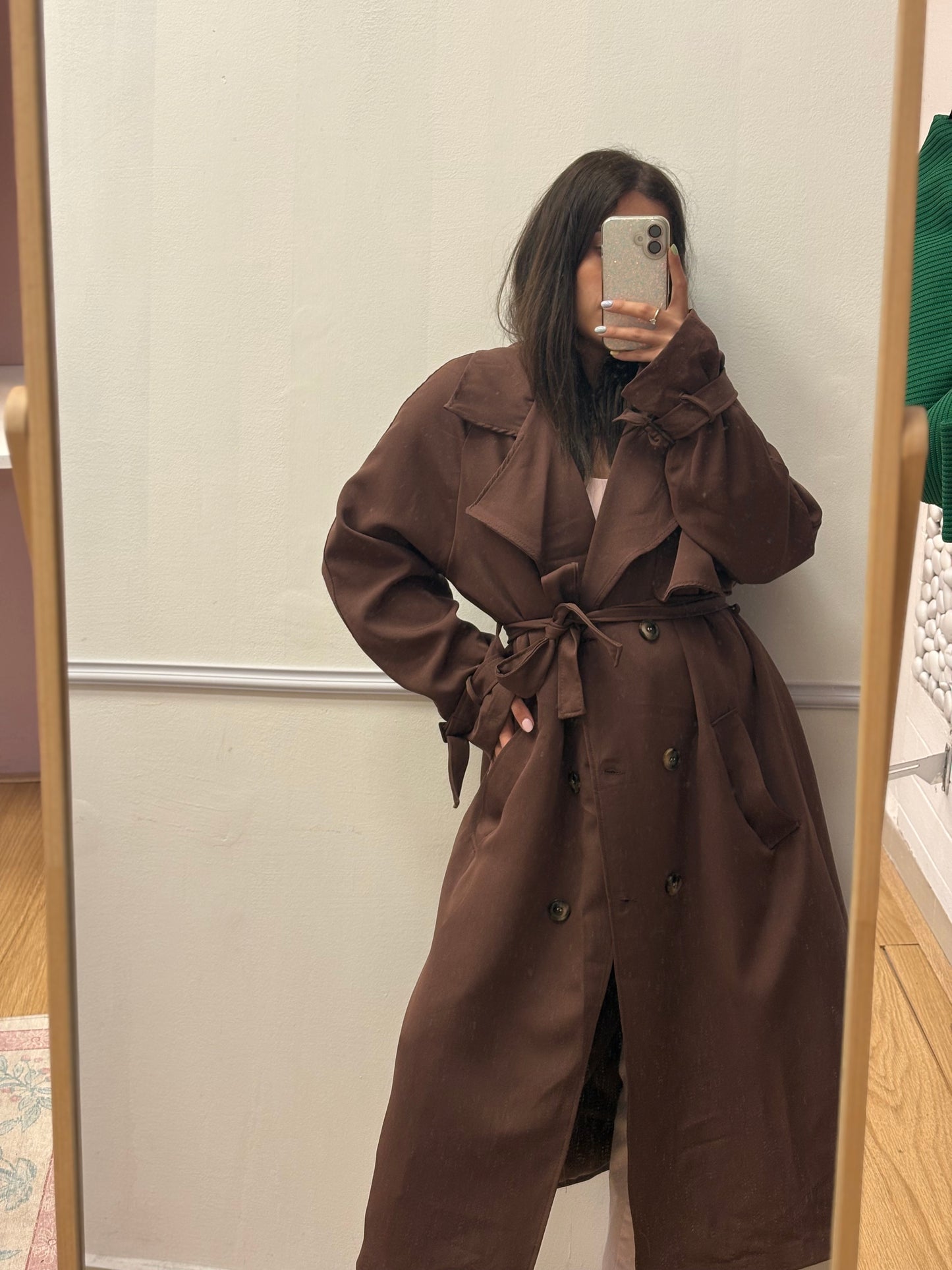 TRENCH LUNGO CIOCCOLATO