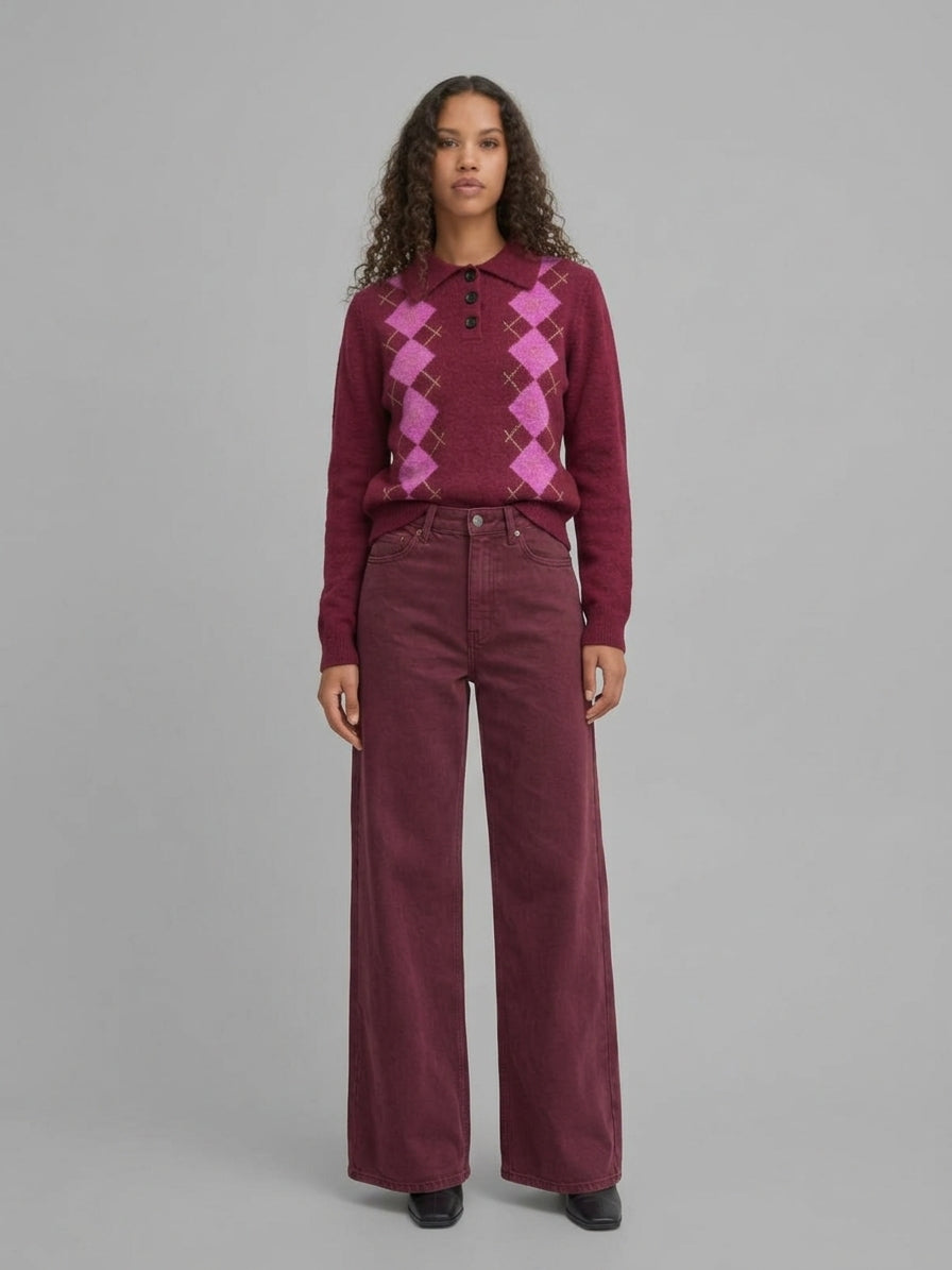 JEANS ZIGGY BURGUNDY