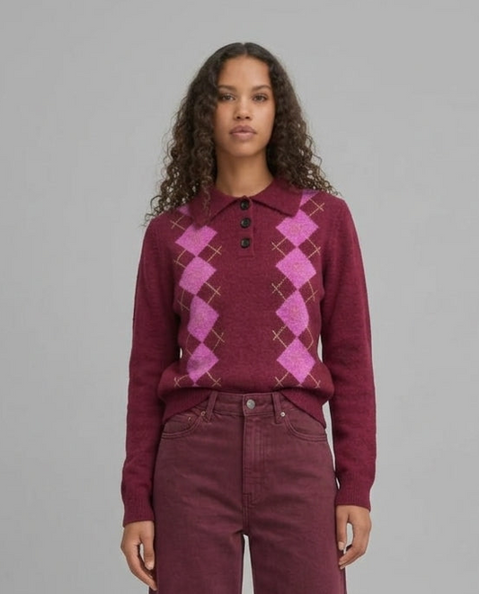 POLO ROMBI BORDEAUX ICHI