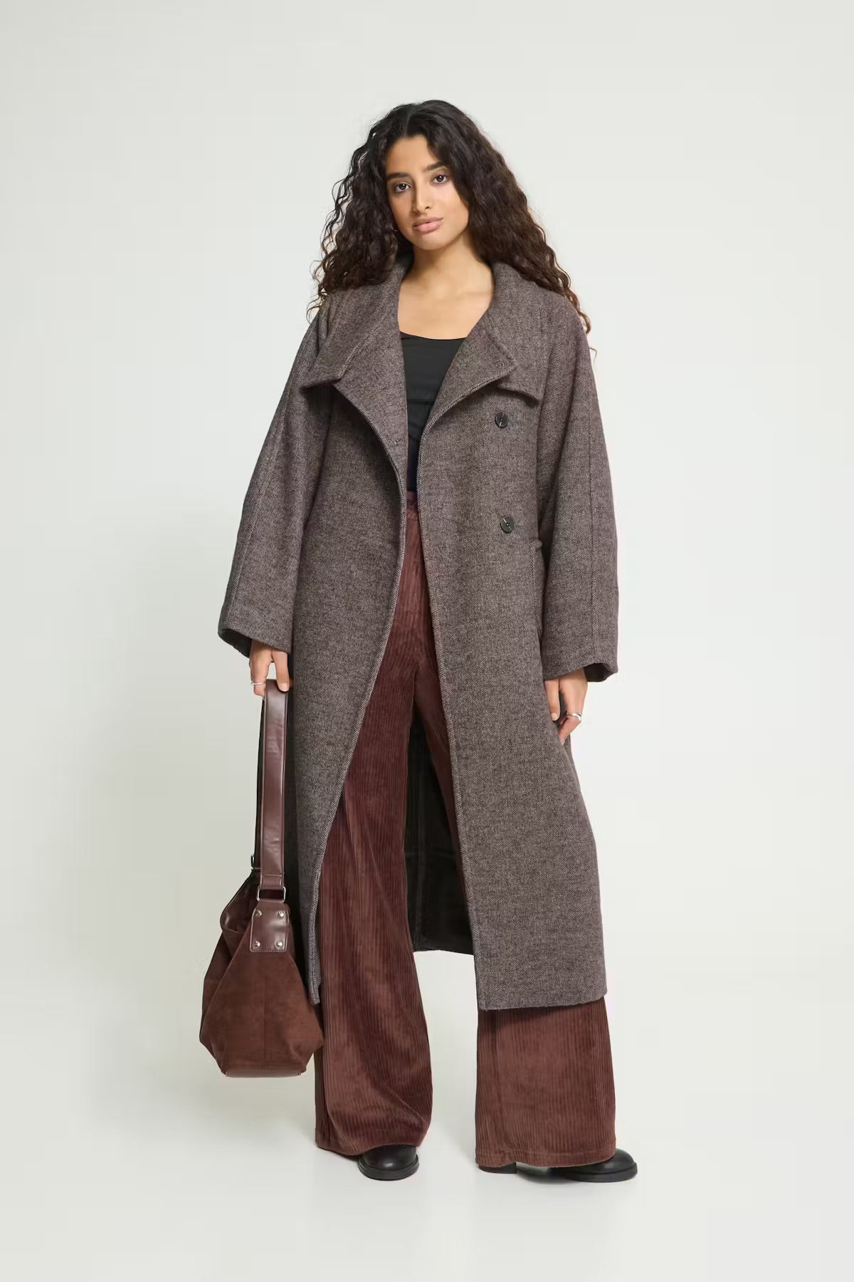 CAPPOTTO MELANGE CIOCCOLATO