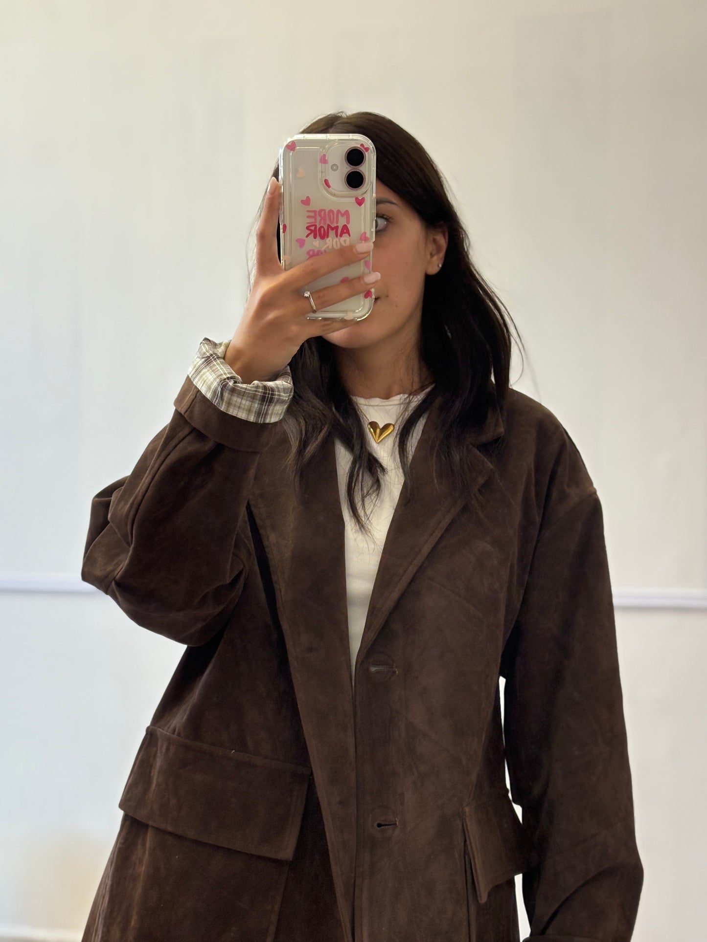 BLAZER CAMOSCIO MARRONE