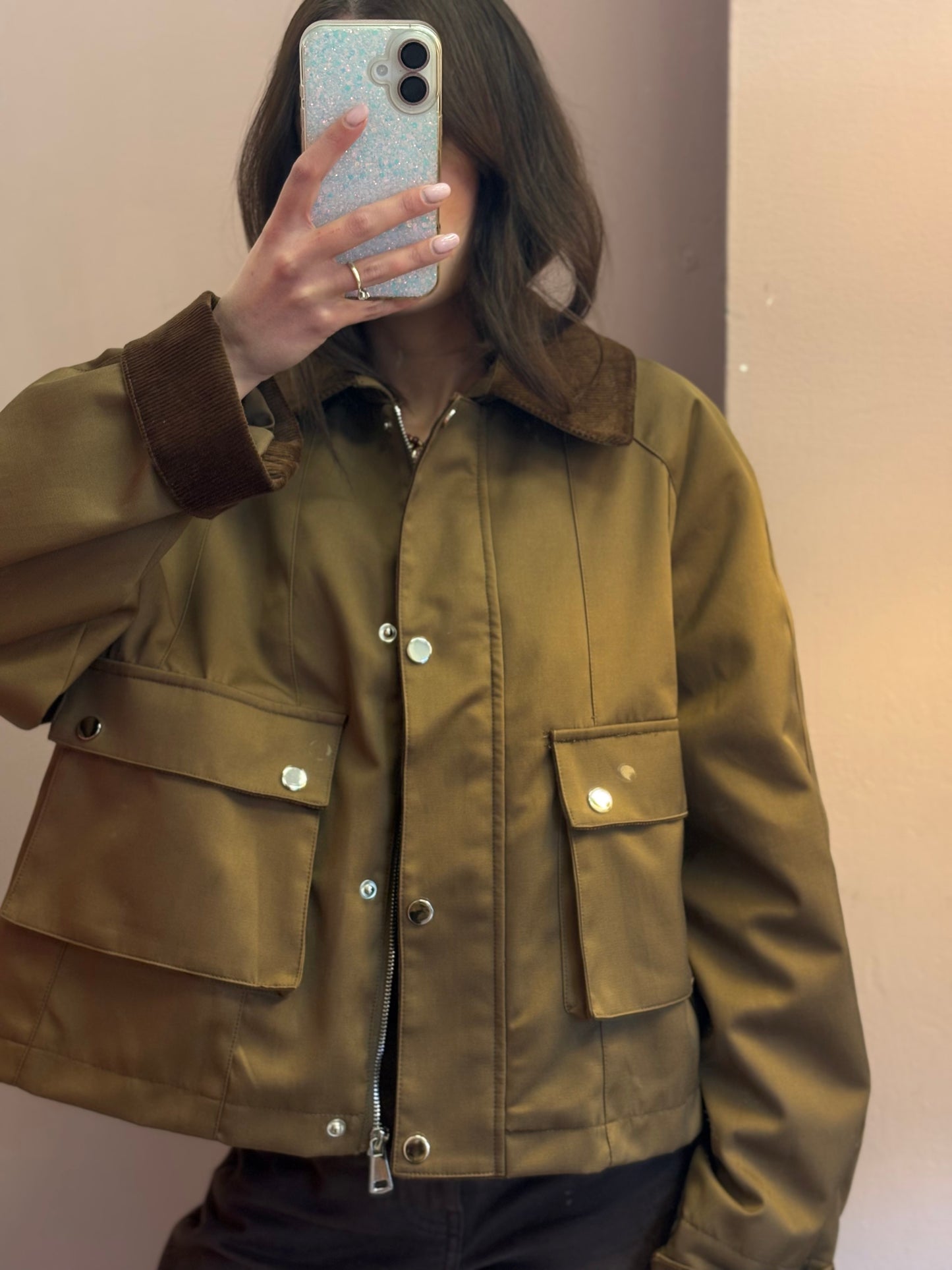 PARKA CORTO MARRONE