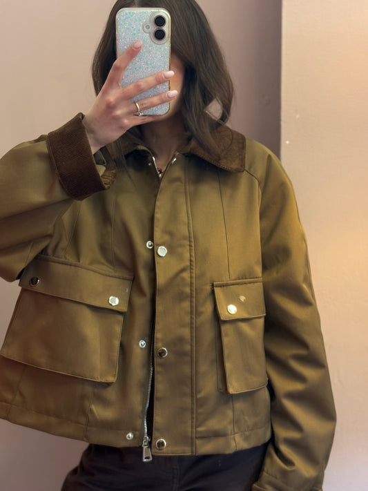 PARKA CORTO MARRONE