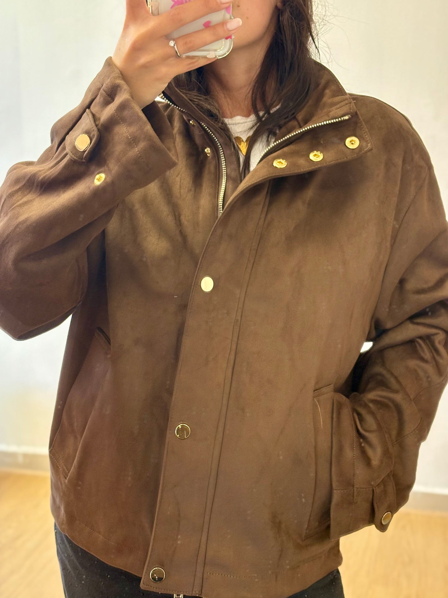 GIUBBINO CAMOSCIO MARRONE