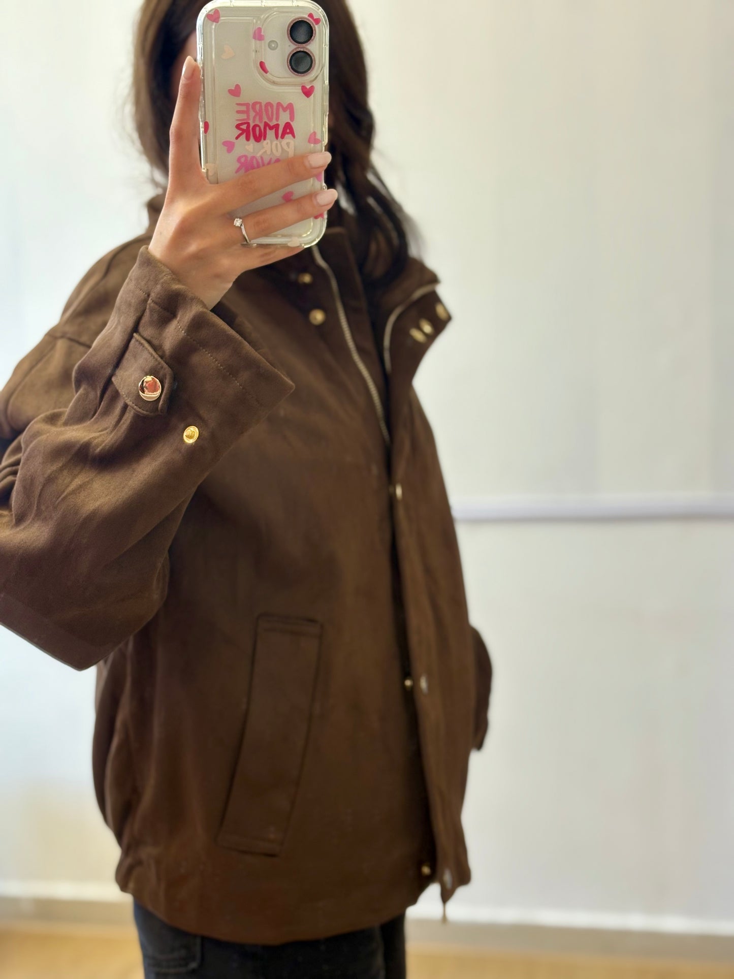 GIUBBINO CAMOSCIO MARRONE