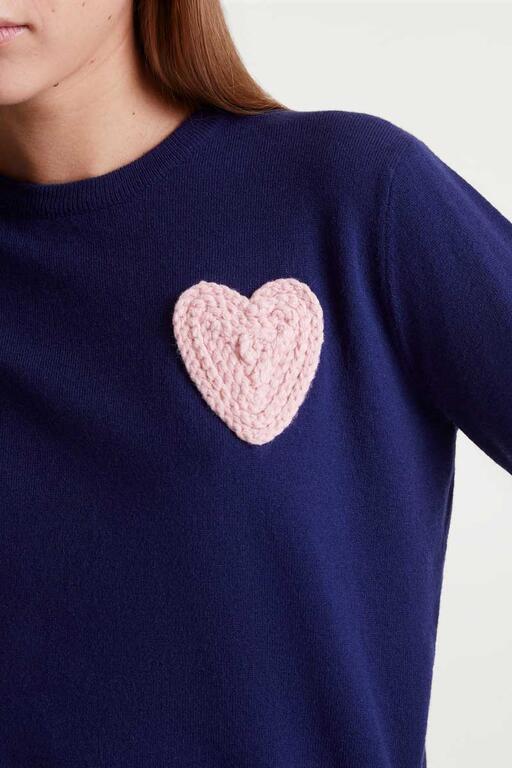 MAGLIONE CUORE BLU