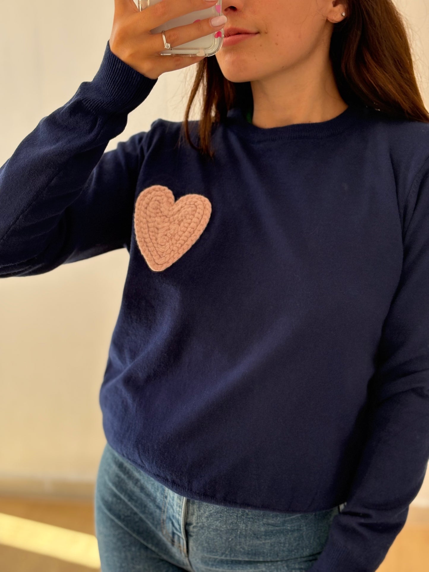 MAGLIONE CUORE BLU