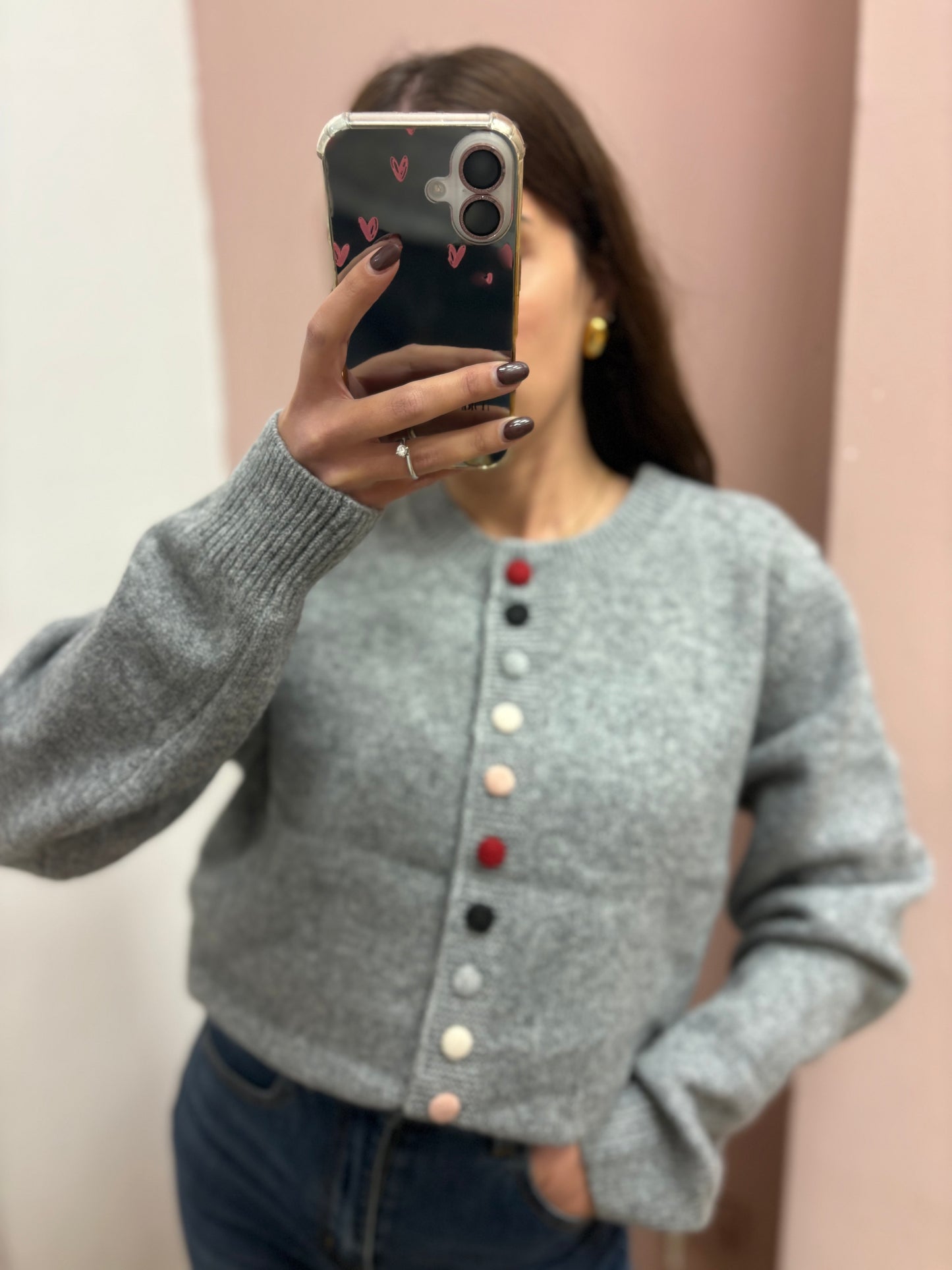 CARDIGAN MARY GRIGIO