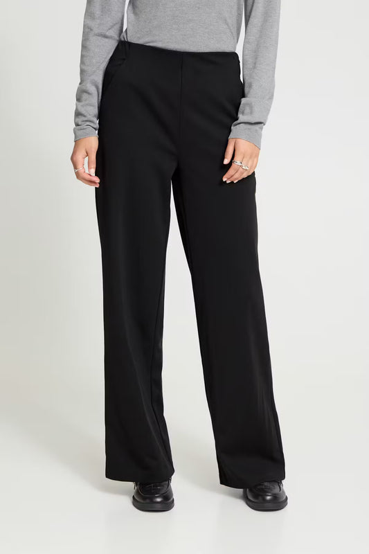 PANTALONE LARGO NERO ICHI