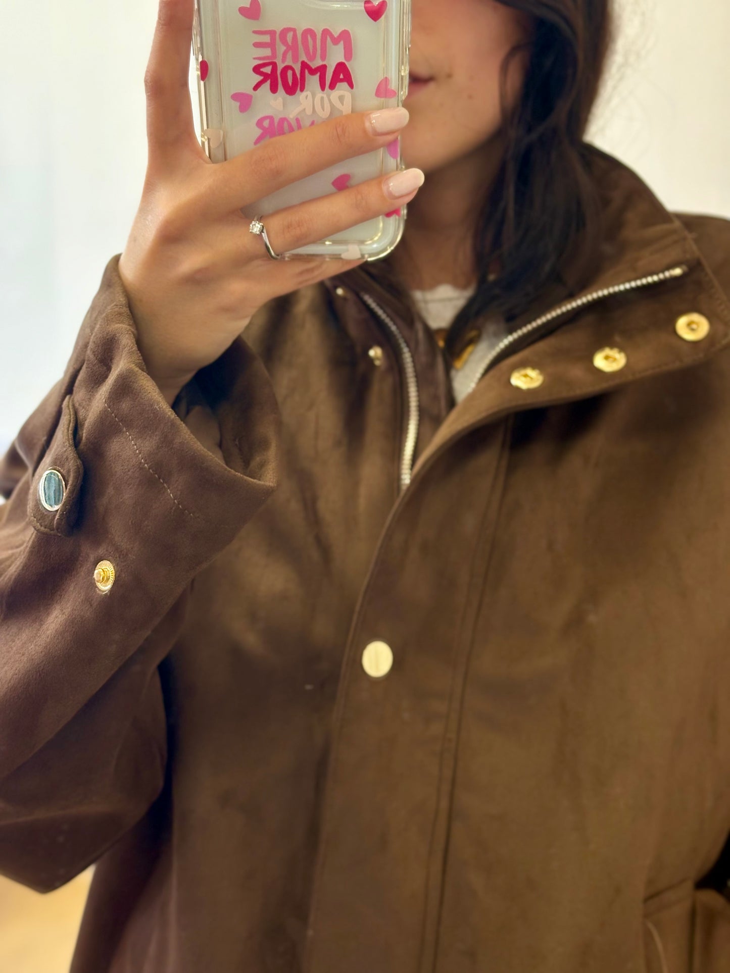 GIUBBINO CAMOSCIO MARRONE