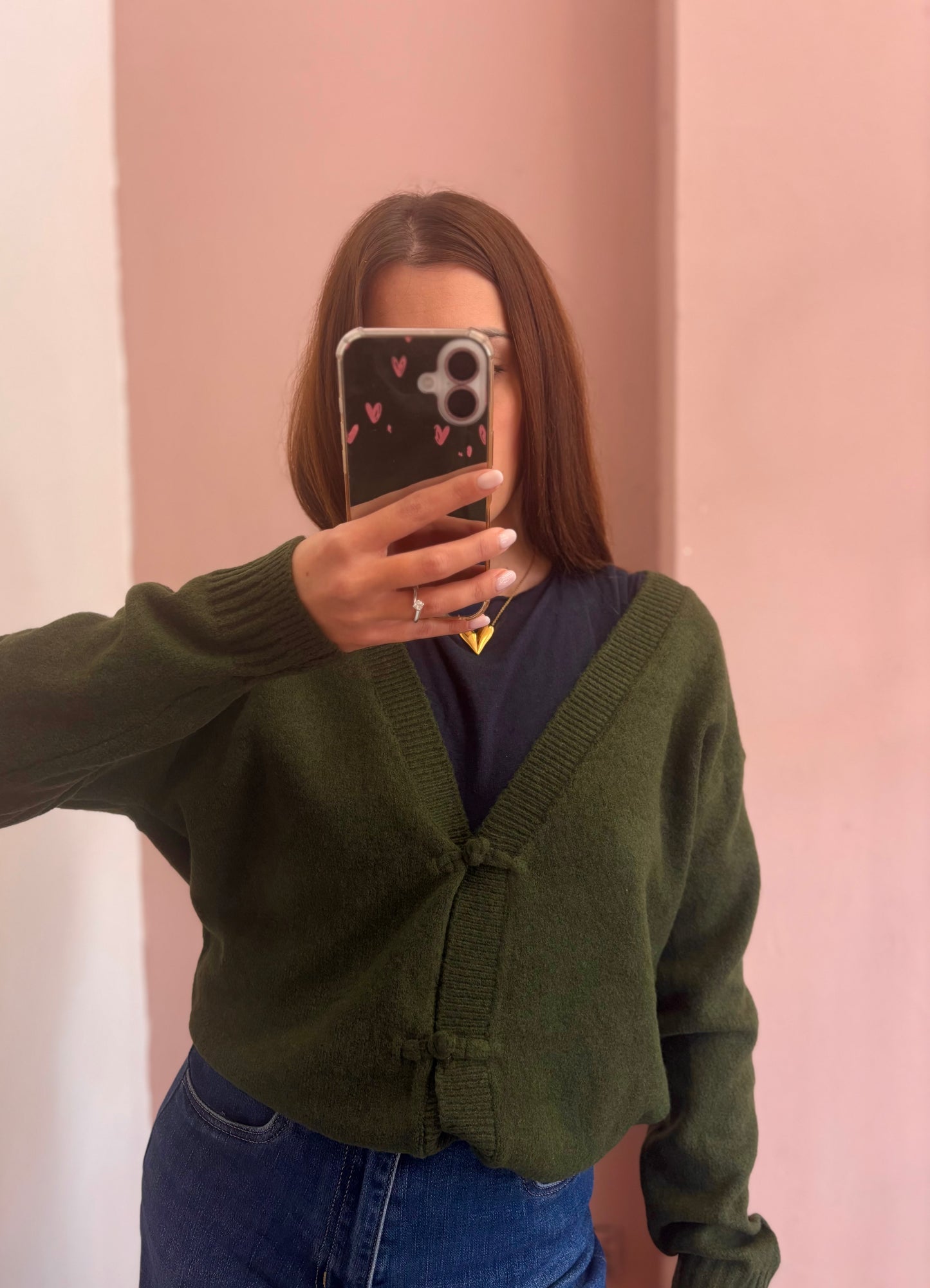 CARDIGAN ICHI VERDE BOSCO