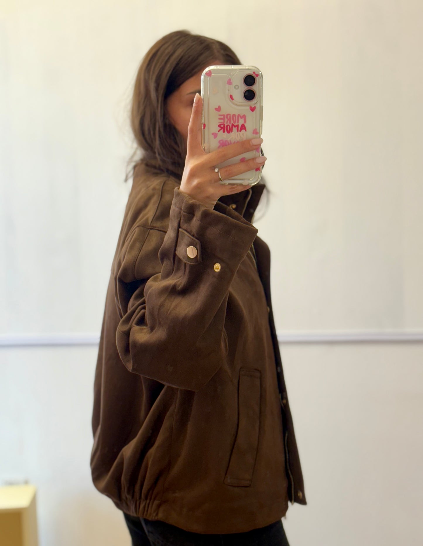 GIUBBINO CAMOSCIO MARRONE